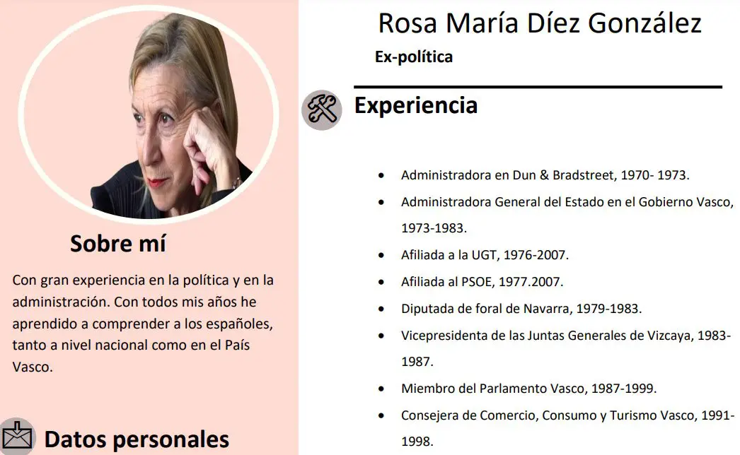Rosa Díez curriculum vitae