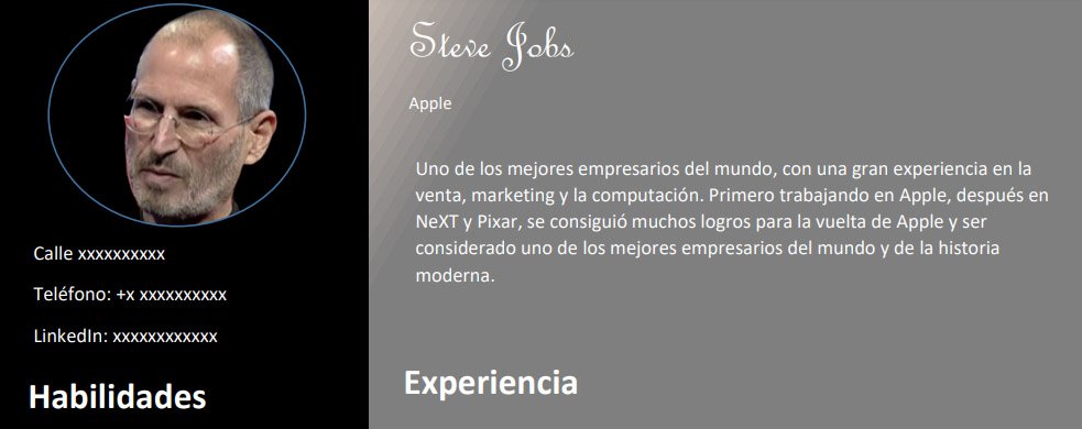 currículum vitae de Steve Jobs