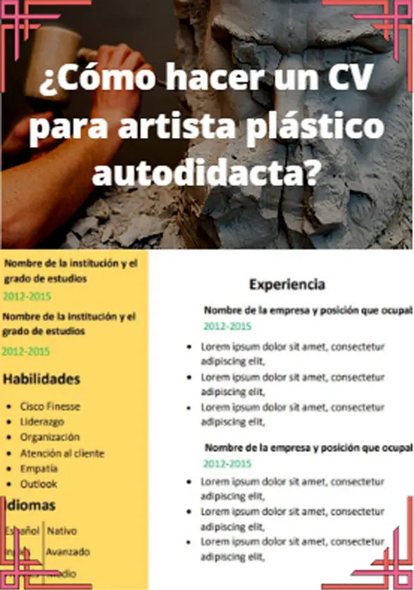 Como hacer un curriculum para artista plástico autodidacta